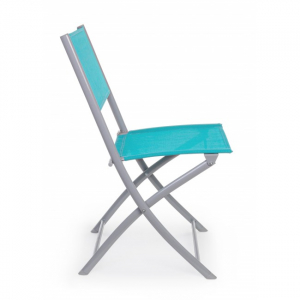 Стул текстиленовый складной Garden Relax Emilia сталь, текстилен бирюзовый Фото 4