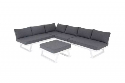 Комплект-трансформер садовой мебели 4SIS Альпы алюминий, ткань белый Фото 8