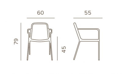 Кресло плетеное Grattoni Cannes сталь, роуп антрацит, тортора Фото 2