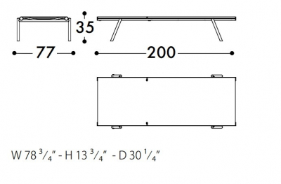 Шезлонг-лежак металлический Varaschin Bahia алюминий, текстилен VAR#TEX Фото 2