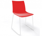 Стул пластиковый Gaber Kanvas ST сталь, технополимер красный Фото 1