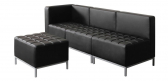 Диван модульный угловой Профдиван Трио дерево, металл, кожа черный Фото 4