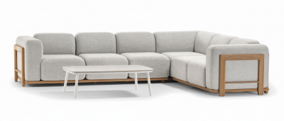 Столик каменный кофейный Grattoni Venice Stone алюминий, спеченный камень белый Фото 5