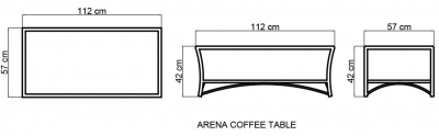 Столик плетеный со стеклом журнальный Skyline Design Arena алюминий, искусственный ротанг, закаленное стекло белый Фото 4