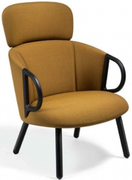 Кресло деревянное с обивкой-thumbs-Фото1