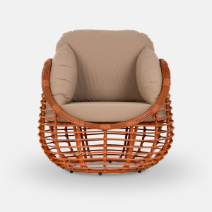 Комплект плетеной мебели ReeHouse Lotus алюминий, искусственный ротанг, олефин, стекло африканский закат, капучино, бронза Фото 22