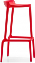 Табурет пластиковый барный PEDRALI Happy стеклопластик красный Фото 1