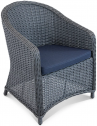 Комплект плетеной мебели ReeHouse Primo алюминий, искусственный ротанг, олефин, стекло млечный путь, темно-синий Фото 7