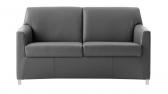 Диван прямой двухместный Профдиван Премиум  дерево, кожа серый Фото 2