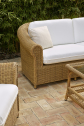 Диван трехместный плетеный с подушками POINT Brumas алюминий, искусственный ротанг, ткань соломенный Фото 5