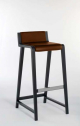 Стул барный с обивкой Potocco Linus бук, сталь, искусственная кожа Фото 6