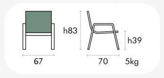 Кресло металлическое текстиленовое-thumbs-Фото3