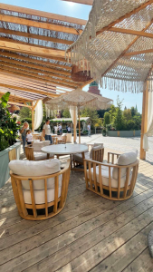 Кресло деревянное с подушками Tagliamento Woodland эвкалипт, олефин натуральный, бежевый Фото 58