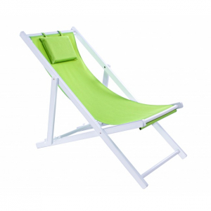 Шезлонг деревянный Garden Relax Sun дерево, полиэстер зеленый Фото 1