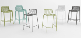 Стул металлический полубарный PEDRALI Nolita сталь голубой Фото 6