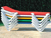 Шезлонг-лежак пластиковый Balliu Eva RG полипропилен, текстилен Фото 8
