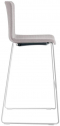 Стул с обивкой барный PEDRALI Tweet Soft сталь, ткань белый, серый Фото 1