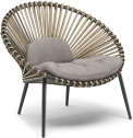 Кресло плетеное с подушкой SNOC Kaishi алюминий, искусственный ротанг, ткань Фото 1