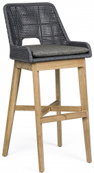 Стул плетеный барный с подушкой-thumbs-Фото1