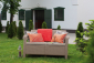 Диван пластиковый Keter Corfu Love Seat пластик с имитацией плетения капучино Фото 4