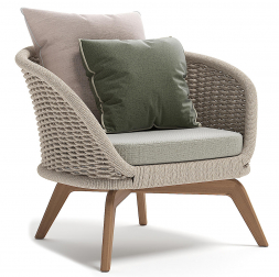 Кресло плетеное с подушкой-thumbs-Фото1