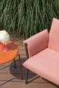 Кресло металлическое c подушками Scab Design Brezza сталь, полипропилен мокко, розовый Фото 10