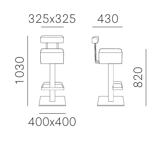 Стул барный с обивкой HX