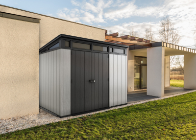 Сарай из ДПК Keter Artisan 7x9 древесно-пластиковый композит серый Фото 3