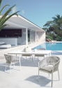 Кресло плетеное с подушкой Garden Relax Florencia алюминий, роуп, олефин белый, серый Фото 7