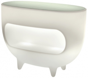 Стол-витрина пластиковый со стеклом светящийся-thumbs-Фото1