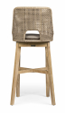 Стул плетеный барный с подушкой Garden Relax Hesperia тик, роуп, олефин натуральный, тортора Фото 6