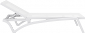Шезлонг-лежак пластиковый Siesta Contract Pacific стеклопластик, текстилен белый Фото 14
