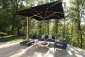 Зонт профессиональный 2.9х2.9 м Scolaro Astro Timber алюминий, акрил имитация ироко, черный Фото 11