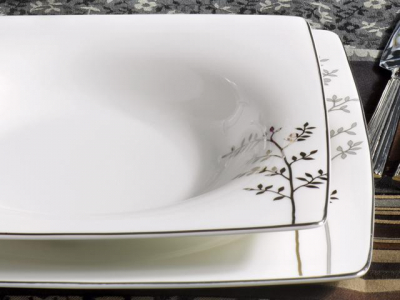 Столовый сервиз Royal Fine China Time square silver nature фарфор белый Фото 3