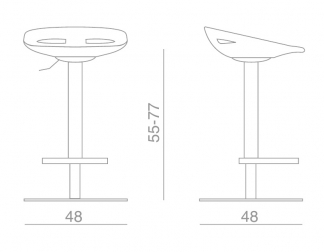 Стул барный пластиковый-thumbs-Фото3