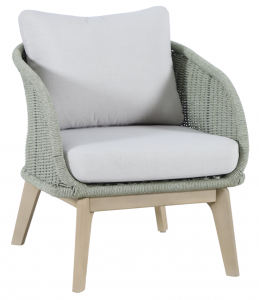 Кресло деревянное с подушками Tagliamento Madrague акация, роуп, олефин светлый тик, бежевый Фото 22