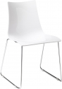 Стул пластиковый Scab Design Zebra Antishock сталь, поликарбонат хром, белый Фото 1