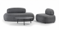 Комплект мягкой мебели Grattoni Rock алюминий, олефин черный, темно-серый Фото 8