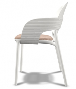 Кресло пластиковое с обивкой Scab Design Hug технополимер, ткань лен Фото 4