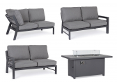 Комплект лаунж мебели Garden Relax Hendrix алюминий, закаленное стекло, полиэстер антрацит Фото 6