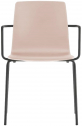 Кресло пластиковое PEDRALI Inga сталь, технополимер черный, нежно-розовый Фото 1