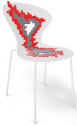 Стул пластиковый Gaber Big Bang металл, технополимер белый, красный, серый Фото 1