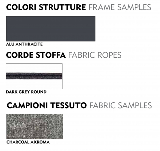 Кресло плетеное с подушкой Grattoni Lecce алюминий, роуп, олефин антрацит, темно-серый, угольный Фото 3