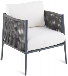 Кресло лаунж плетеное с подушками-thumbs-Фото1