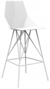Стул пластиковый барный Vondom Faz Basic сталь, полипропилен белый Фото 1
