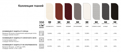 Зонт профессиональный 2.9х2.9 м Scolaro Astro Starwhite алюминий, акрил белый, серо-коричневый Фото 3