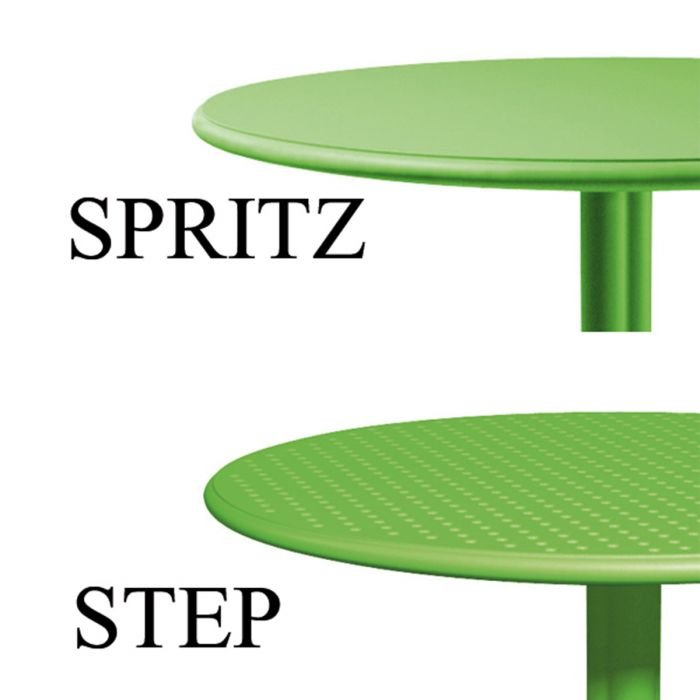 Стол пластиковый обеденный Step + Step Mini, белый, Ø605х400-765 мм