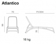 Комплект пластиковых шезлонгов-лежаков Atlantico Set 4