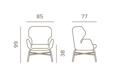 Кресло лаунж плетеное с подушкой Grattoni Ocean алюминий, искусственный ротанг, олефин белый, натуральный, бежевый Фото 2