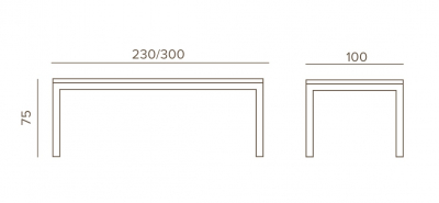 Стол металлический раздвижной Grattoni Stromboli алюминий антрацит Фото 2